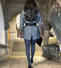80 Denier Castor Oil Tights - Slate