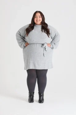 80 Denier Castor Oil Tights - Slate