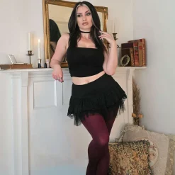 80 Denier Crotchless Tights - Bad Girl - Devotion