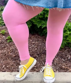 80 Denier Footless Tights - Dragon Fruit