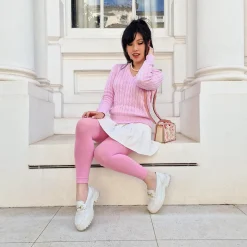 80 Denier Footless Tights - Dragon Fruit