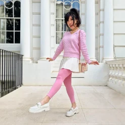 80 Denier Footless Tights - Dragon Fruit