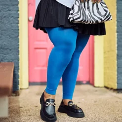 80 Denier Footless Tights - Peacock