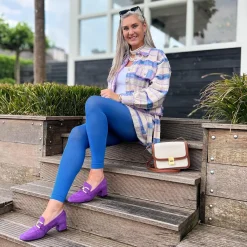 80 Denier Footless Tights - Peacock