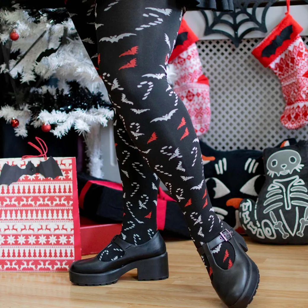 80 Denier Opaque Tights - Bad Santa