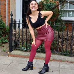 80 Denier Opaque Tights - Burgundy