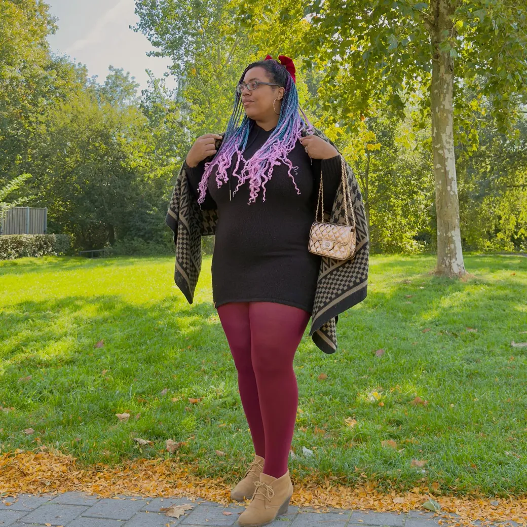 80 Denier Opaque Tights - Cherry