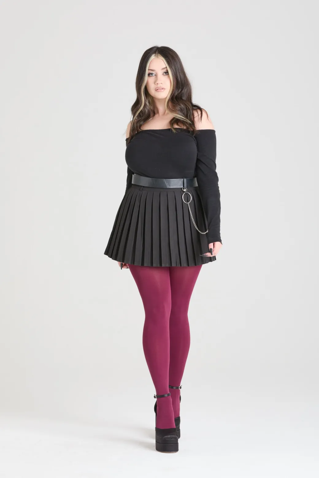 80 Denier Opaque Tights - Cherry