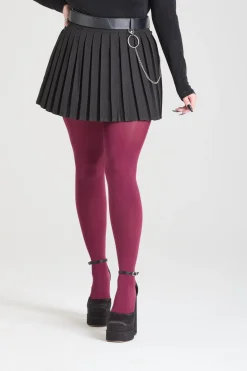 80 Denier Opaque Tights - Cherry