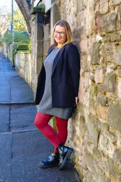 80 Denier Opaque Tights - Cherry Dot