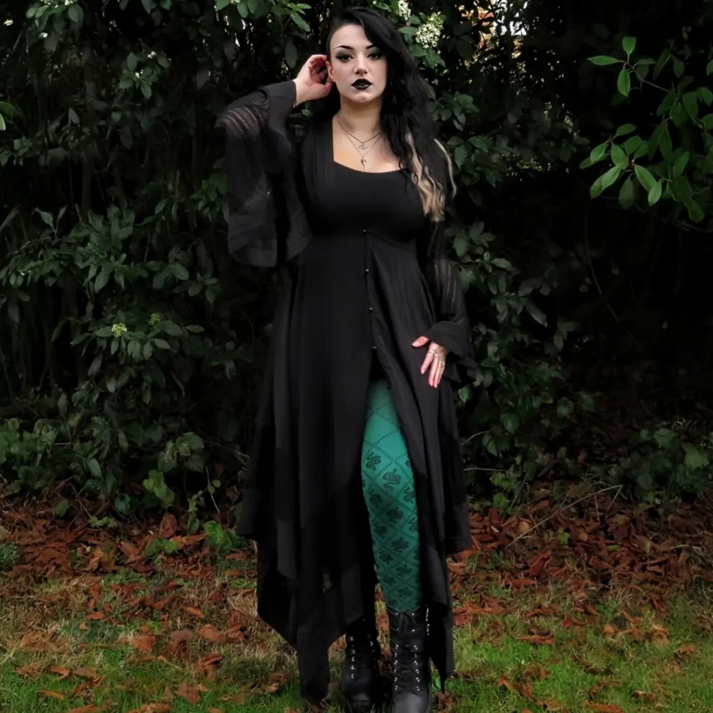 80 Denier Opaque Tights - Corra Snakes - Foliage Green