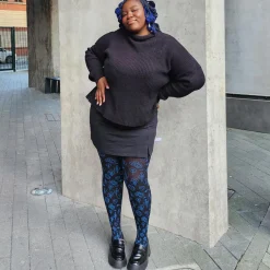 80 Denier Opaque Tights - Crop Circles