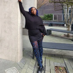 80 Denier Opaque Tights - Crop Circles
