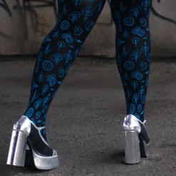 80 Denier Opaque Tights - Crop Circles