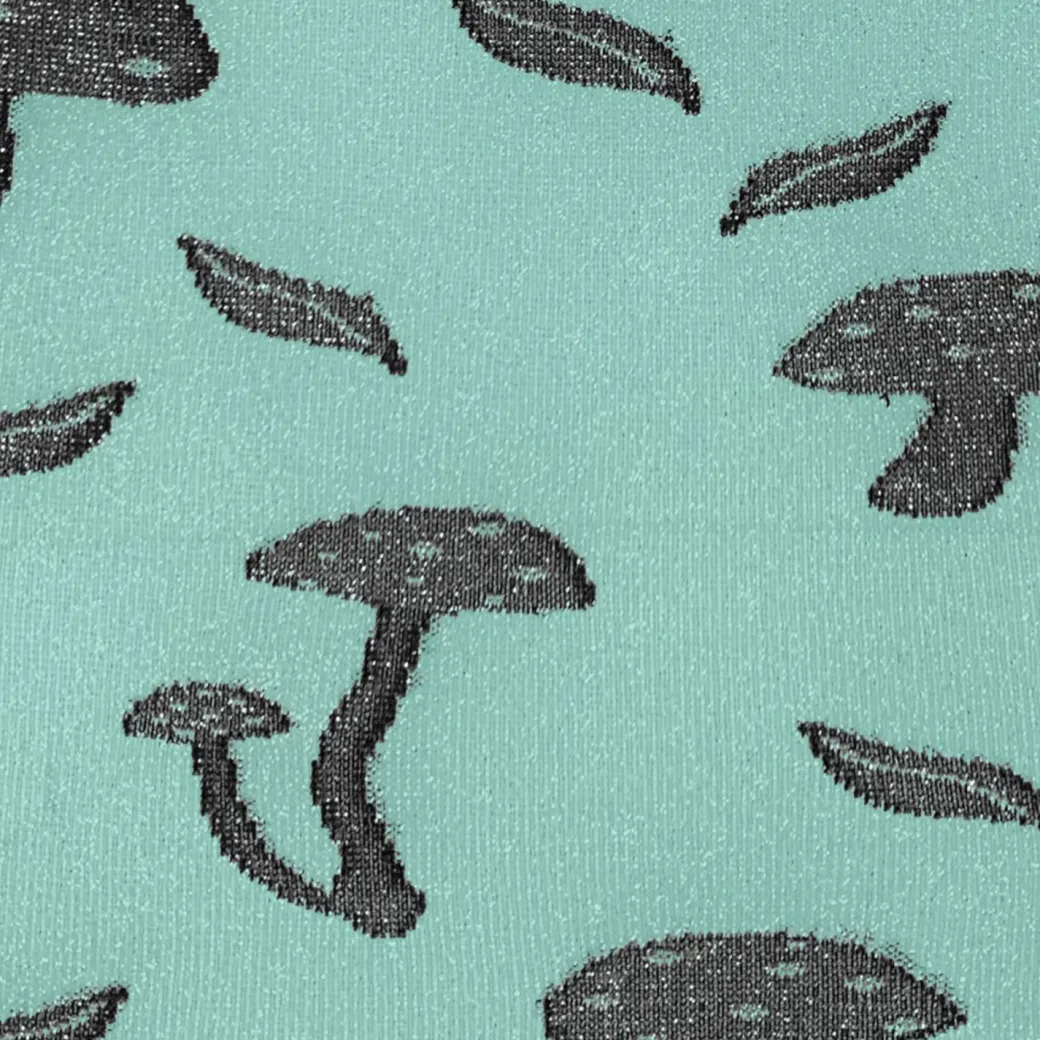 80 Denier Opaque Tights - Deathcap Mushrooms