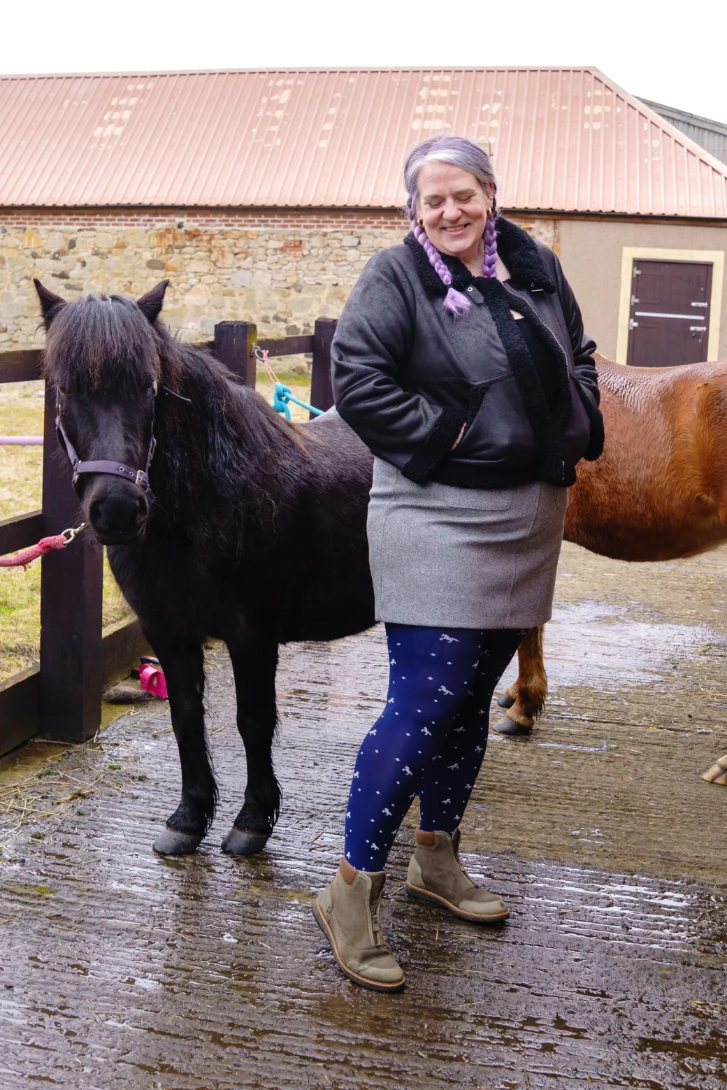 80 Denier Opaque Tights - Dinky Horses