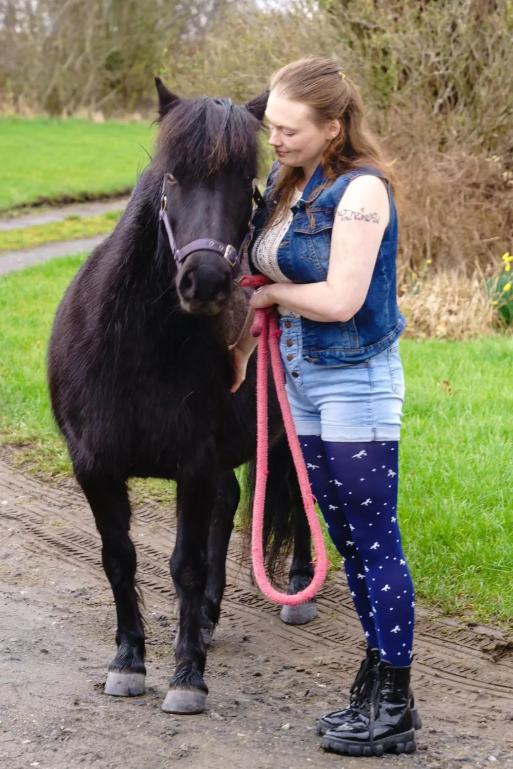 80 Denier Opaque Tights - Dinky Horses