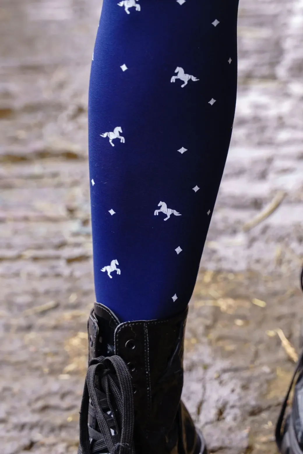 80 Denier Opaque Tights - Dinky Horses