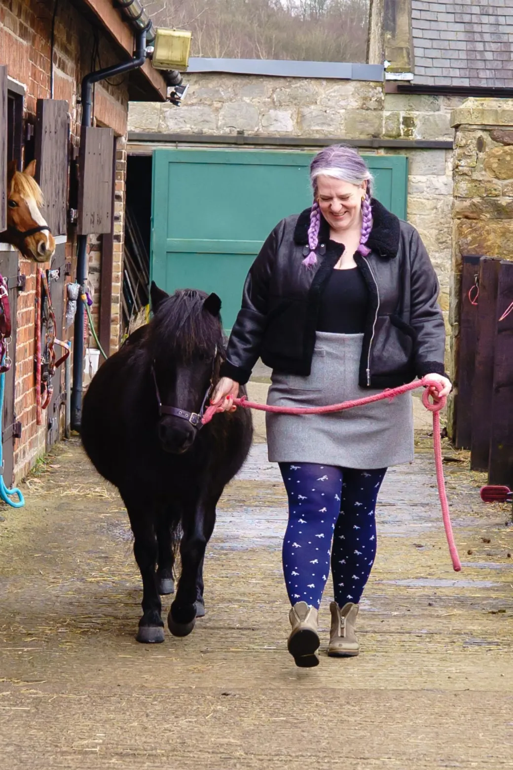 80 Denier Opaque Tights - Dinky Horses