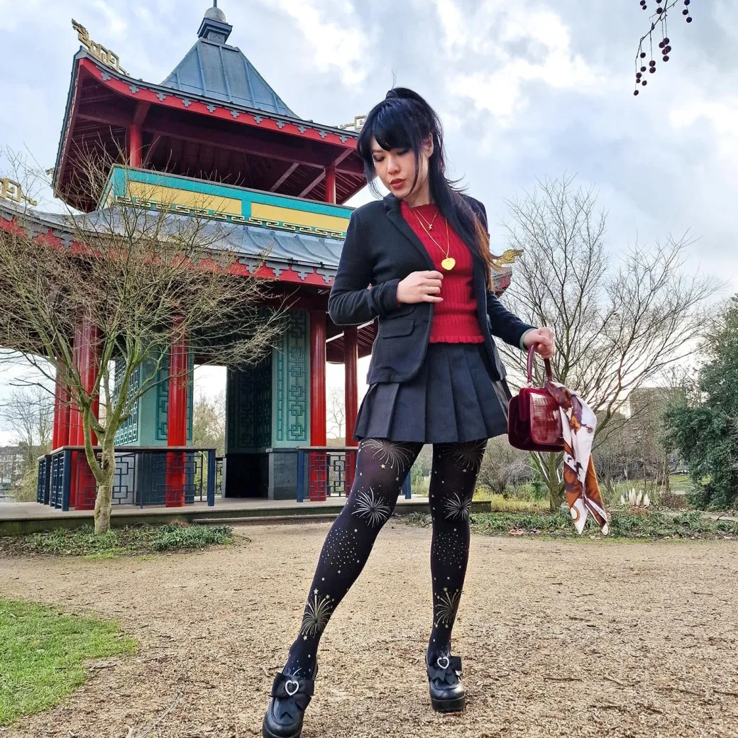 80 Denier Opaque Tights - Glitter Fireworks