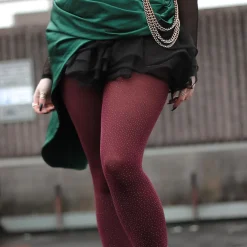 80 Denier Opaque Tights - Gold Glitter