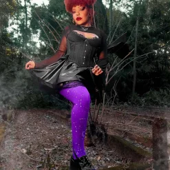 80 Denier Opaque Tights - Hallow-queen Purple