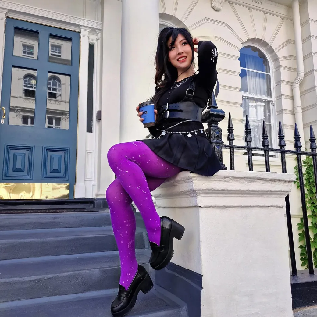 80 Denier Opaque Tights - Hallow-queen Purple
