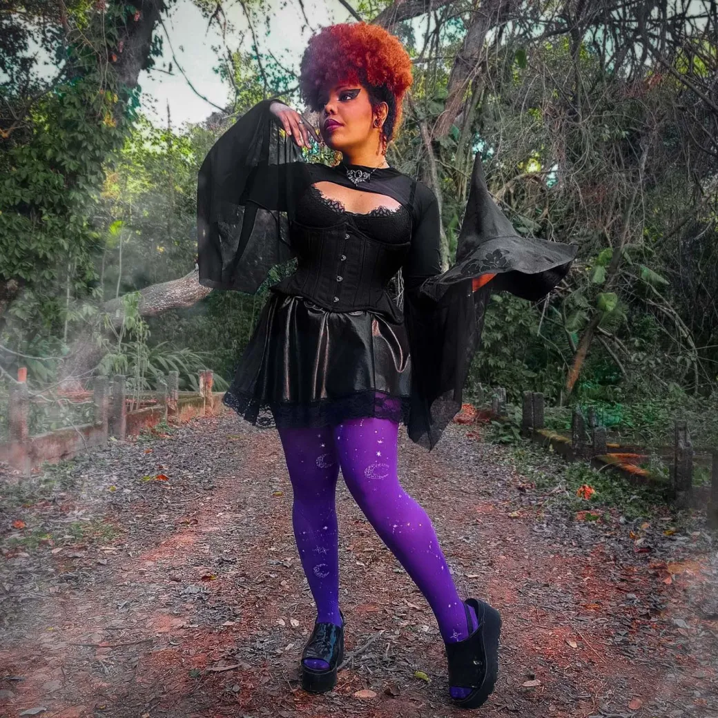 80 Denier Opaque Tights - Hallow-queen Purple