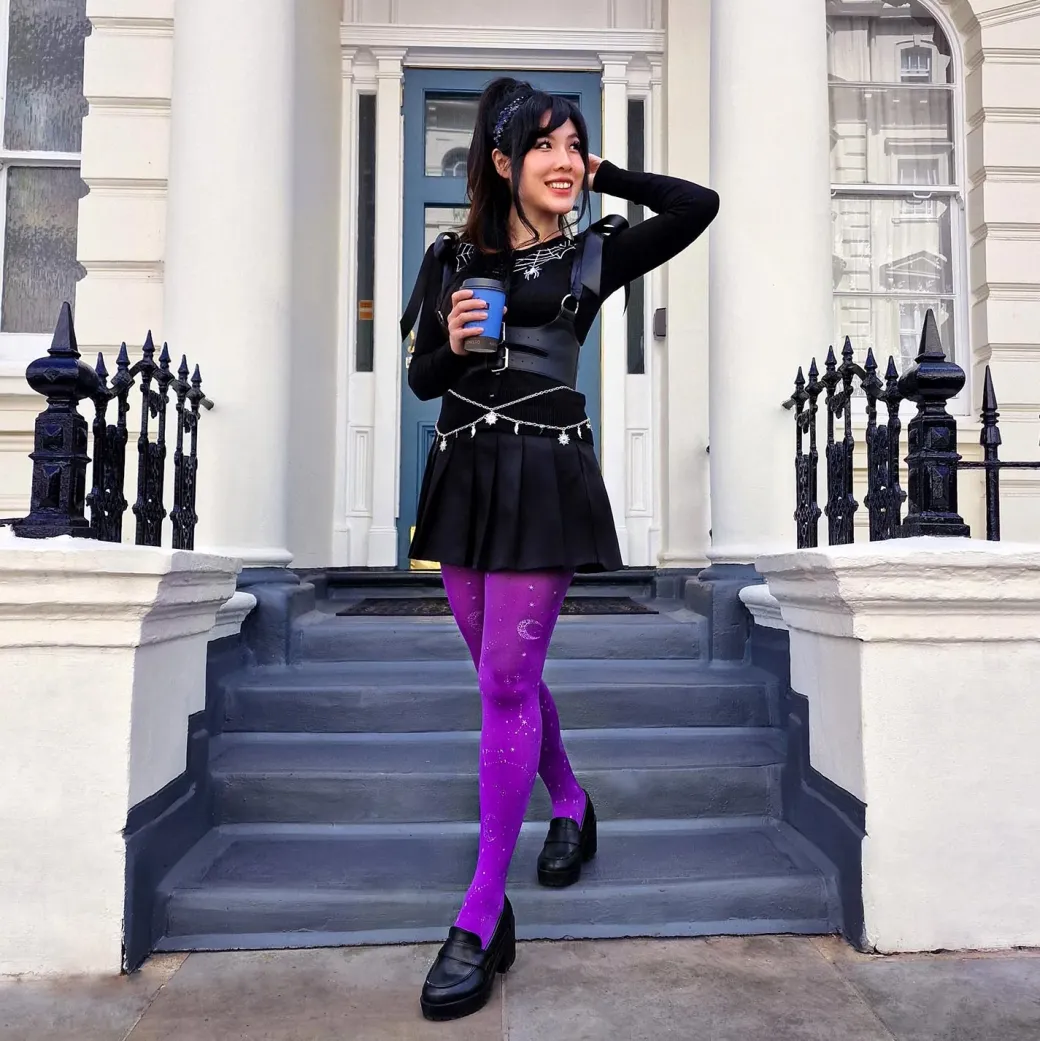80 Denier Opaque Tights - Hallow-queen Purple