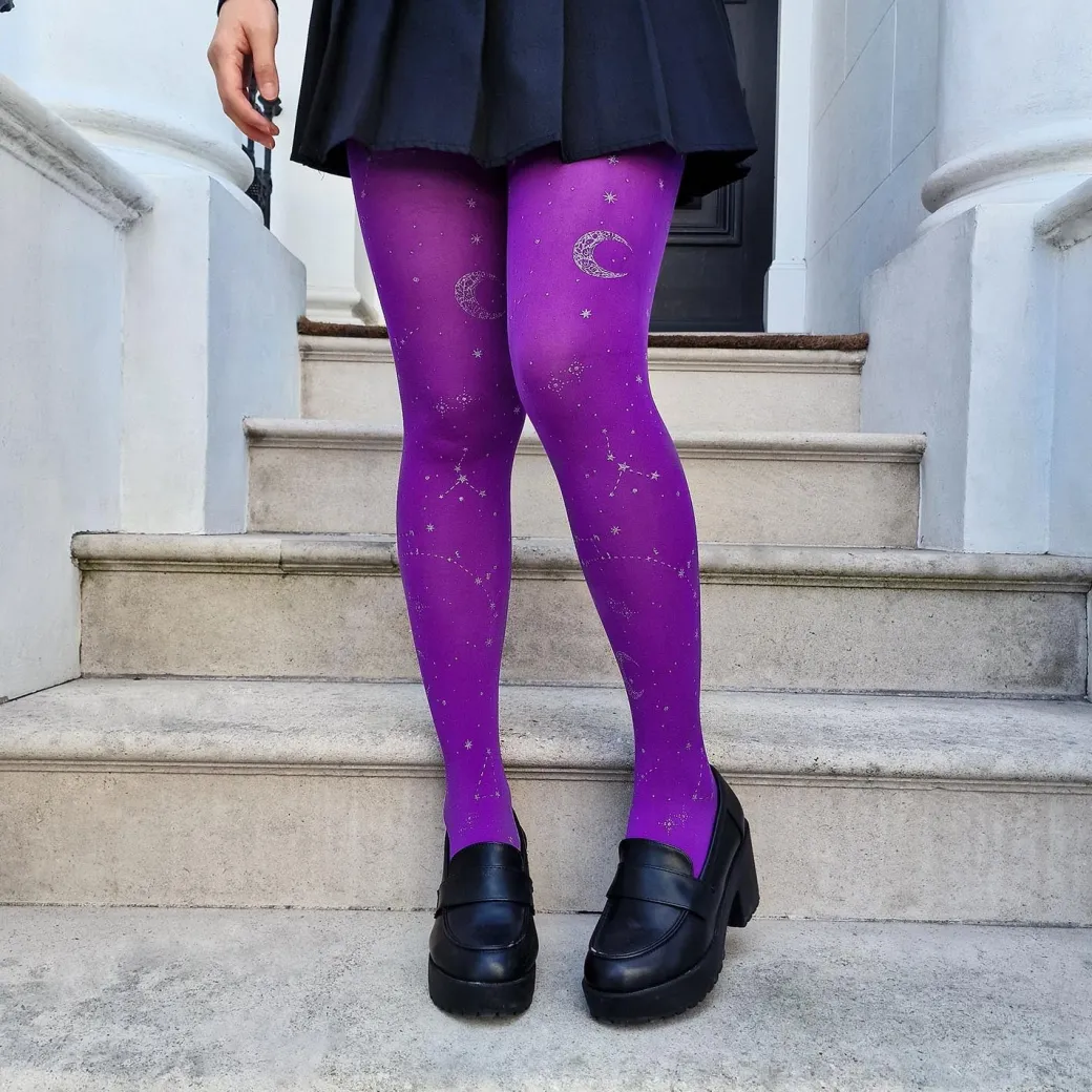 80 Denier Opaque Tights - Hallow-queen Purple
