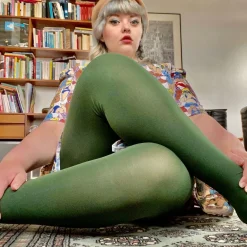80 Denier Opaque Tights - Hit the Bottle Green