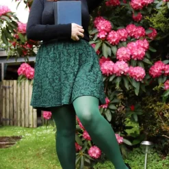 80 Denier Opaque Tights - Hit the Bottle Green