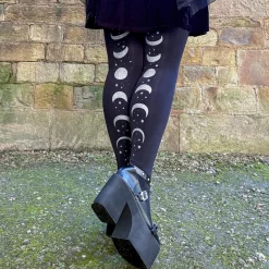 80 Denier Opaque Tights - Moon Phases