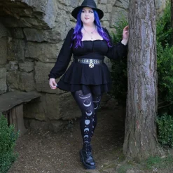80 Denier Opaque Tights - Moon Phases