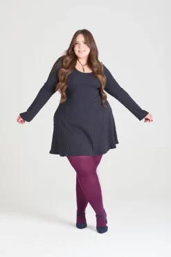 80 Denier Opaque Tights - Mulberry