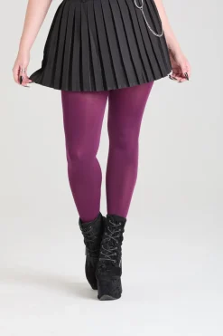 80 Denier Opaque Tights - Mulberry