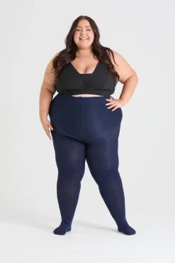 80 Denier Opaque Tights - Navy