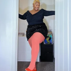 80 Denier Opaque Tights - Peach Party