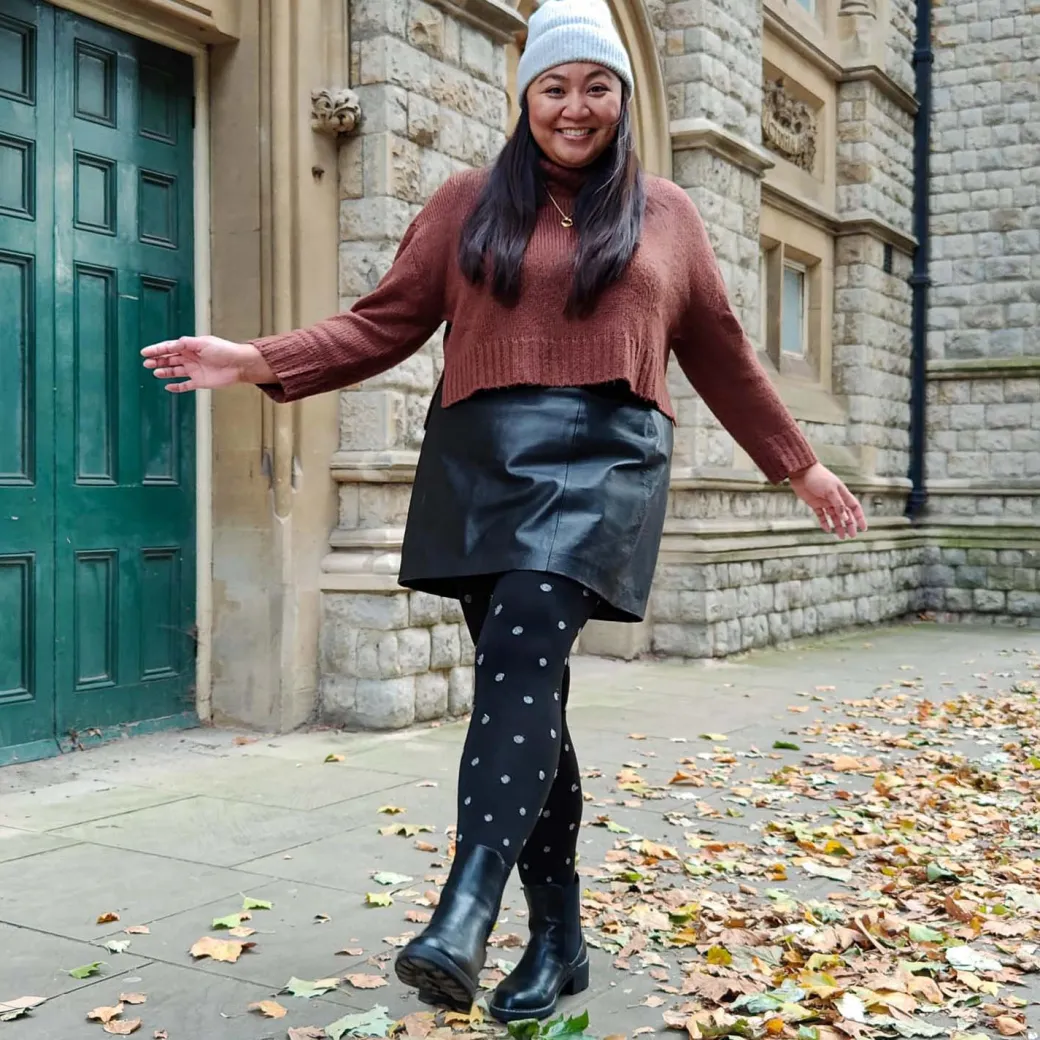 80 Denier Opaque Tights - Polka Bear