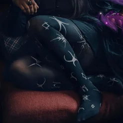 80 Denier Opaque Tights - Silver Ink