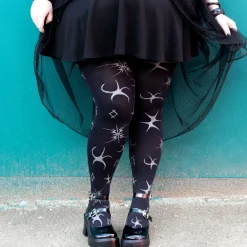 80 Denier Opaque Tights - Silver Ink