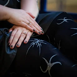 80 Denier Opaque Tights - Silver Ink