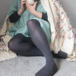 80 Denier Opaque Tights - Slate