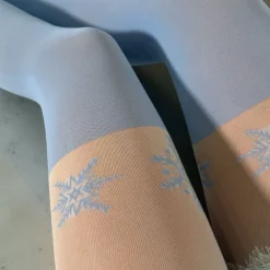 80 Denier Opaque Tights - Snowflake Garter