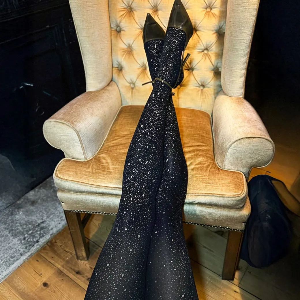 80 Denier Opaque Tights - Star Dusted Glitter