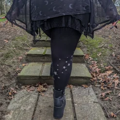 80 Denier Opaque Tights - Star Leg Wrap