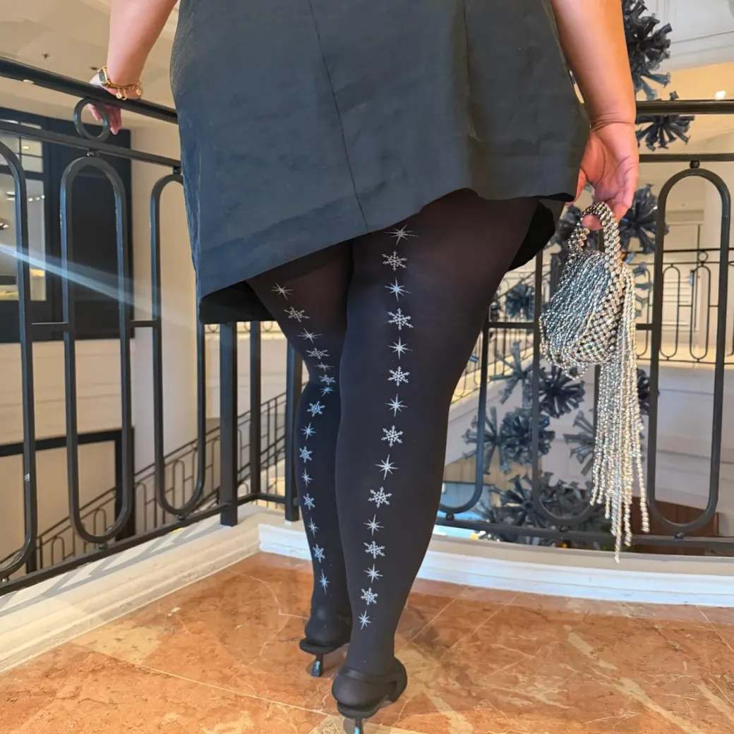 80 Denier Opaque Tights - Starlight Seam