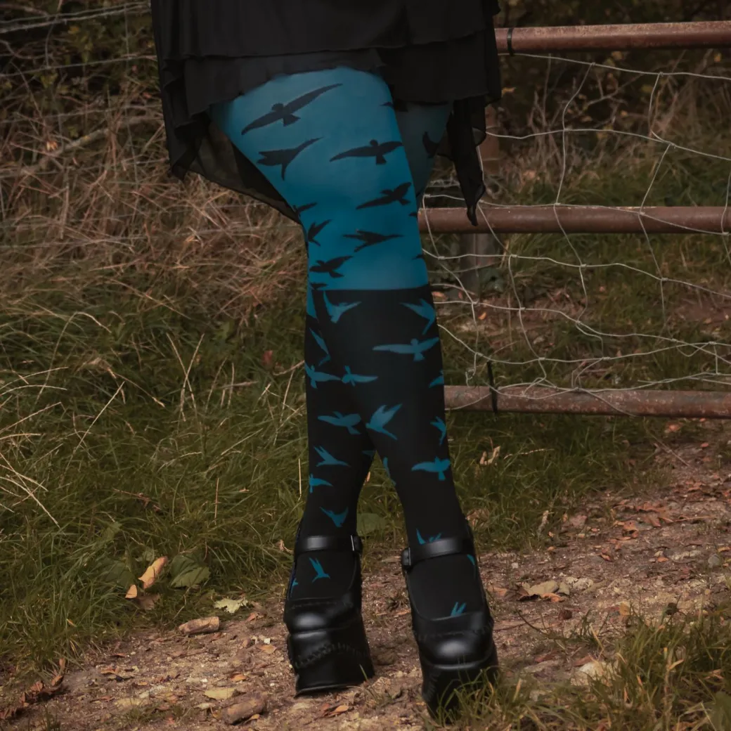 80 Denier Opaque Tights - The Birds