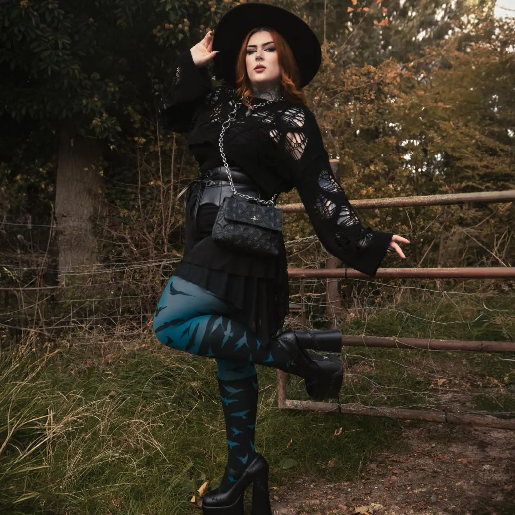 80 Denier Opaque Tights - The Birds