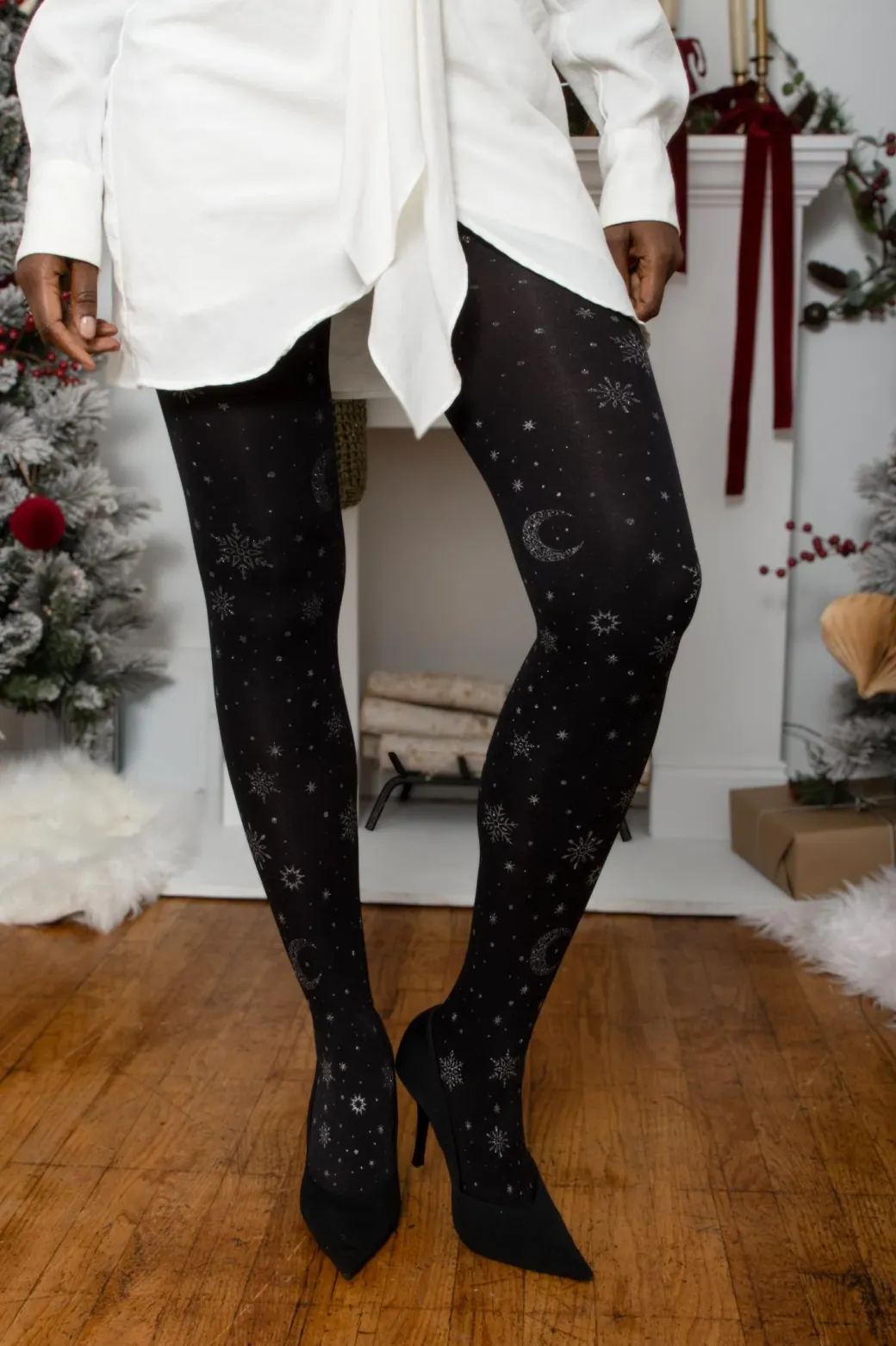 80 Denier Opaque Tights - Winter Solstice